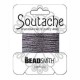 Beadsmith Cordón soutache de poliéster 3mm - textured Metallic gunmetal